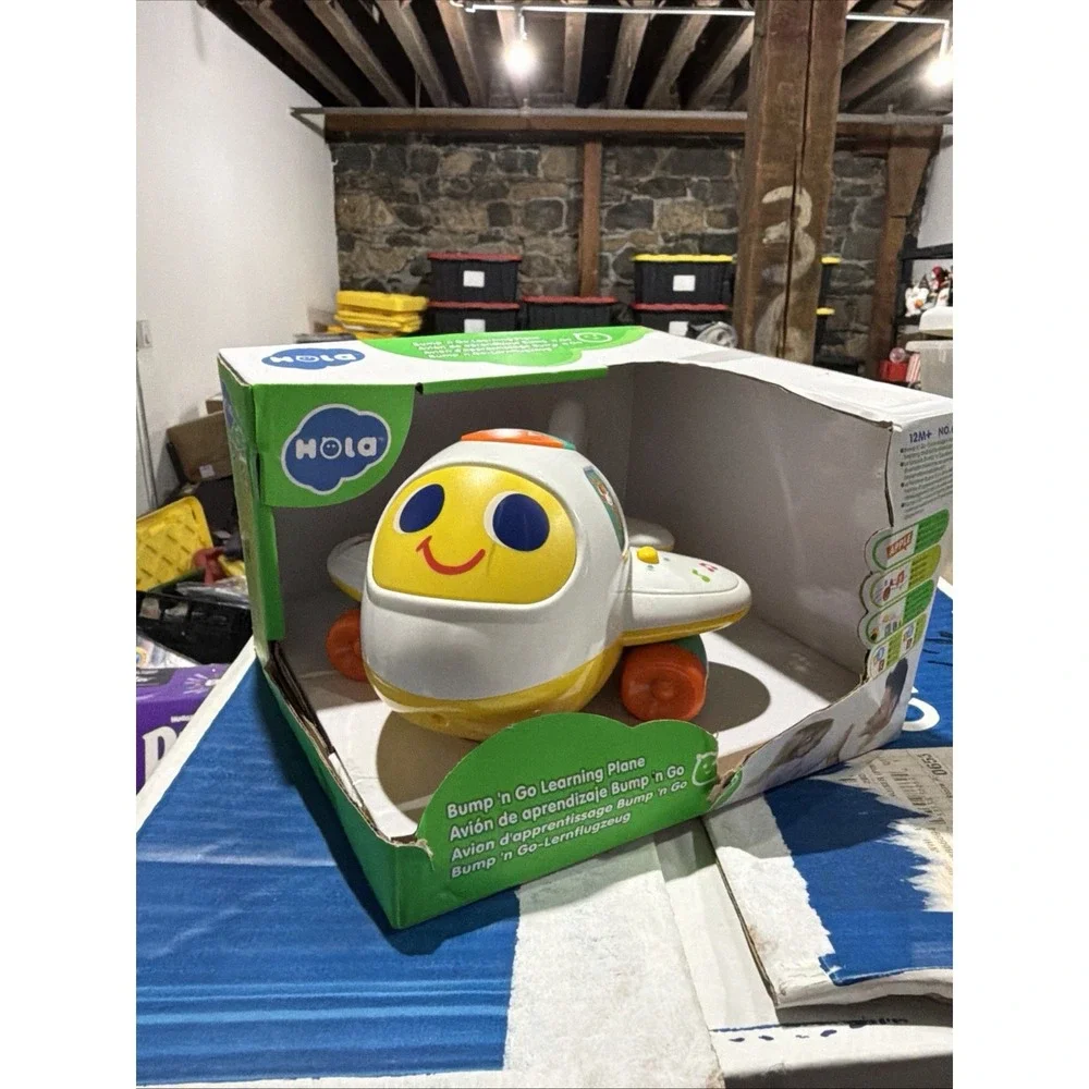 Hola Toy For Kid 12M+ Bump 'n Go Learning Plane - Battery Not Included - AS IS